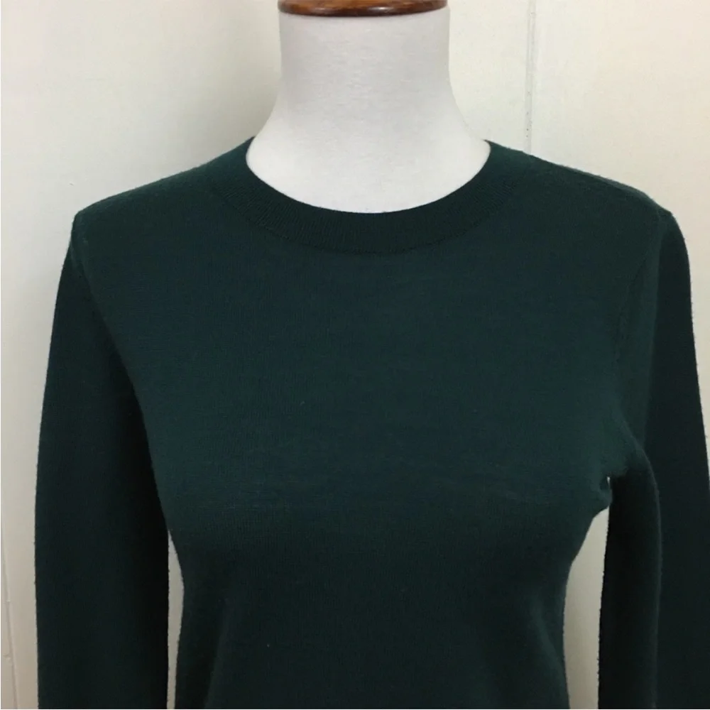 Club Monaco Green Sweater Women’s XS Long Sleeve Crew Neck - Picture 2 of 6